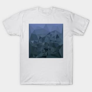 Medium Slate Blue Abstract Low Polygon Background T-Shirt